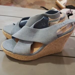 Denim wedges